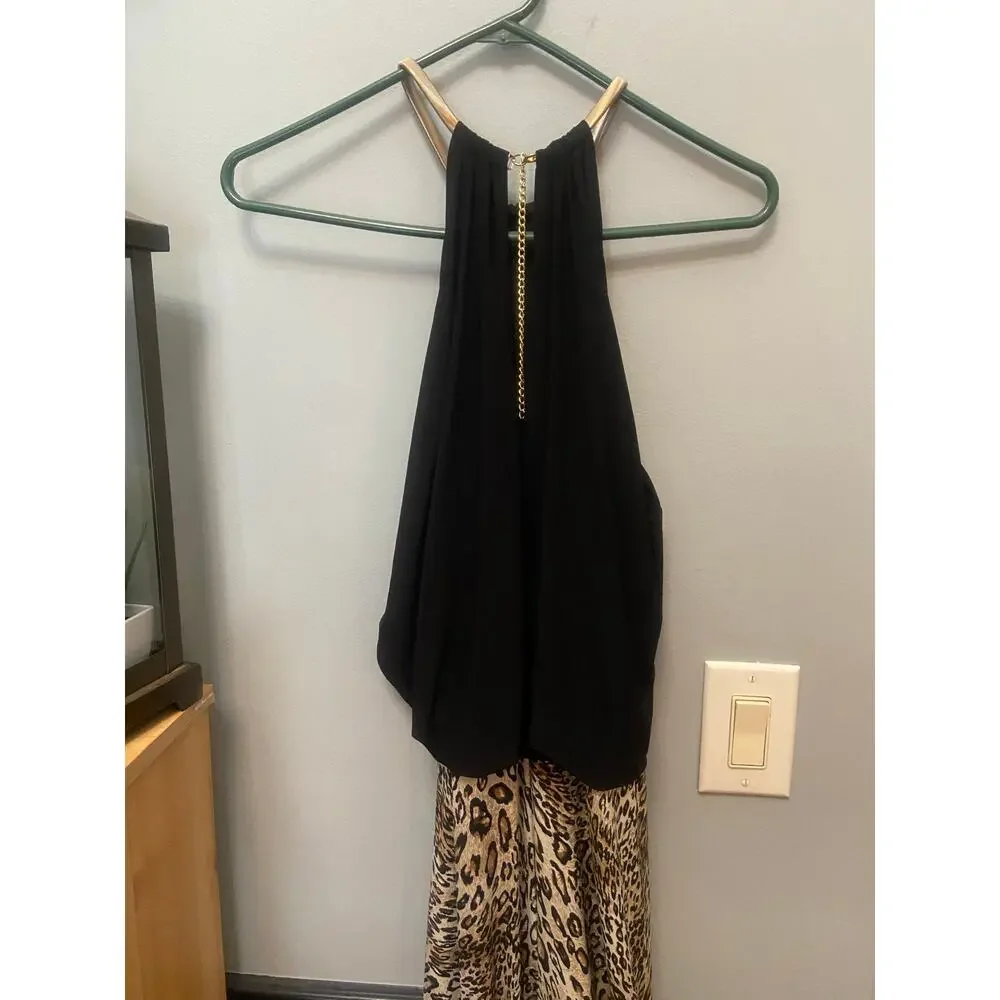 Prelude women’s black and print romper size medium - Picture 7 of 9